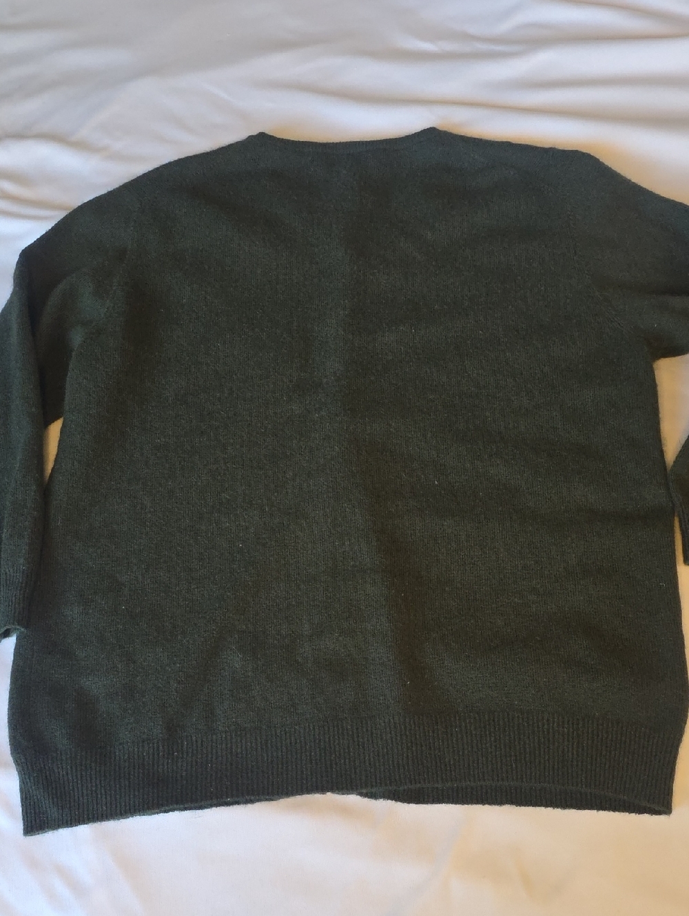 Lauren Ralph Lauren Forest Green Button-Front Cashmere Cardigan - Picture 6 of 6